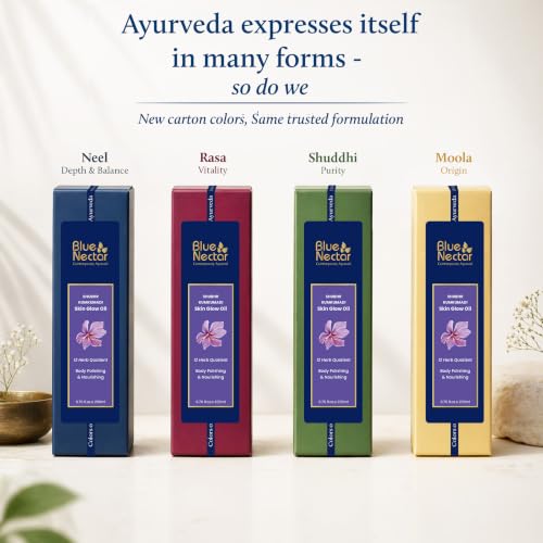 Kumkumadi Body Oil for Glowing Skin - 6.76 Fl Oz Ayurvedic Massage Oil