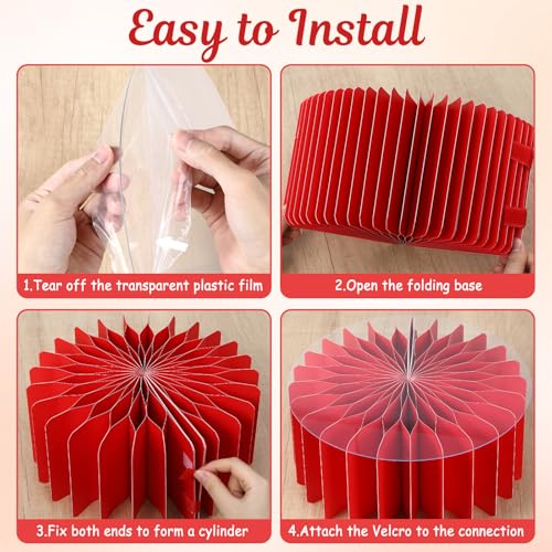 6-Pack Foldable Cake Display Risers for Catering & Dessert Tables