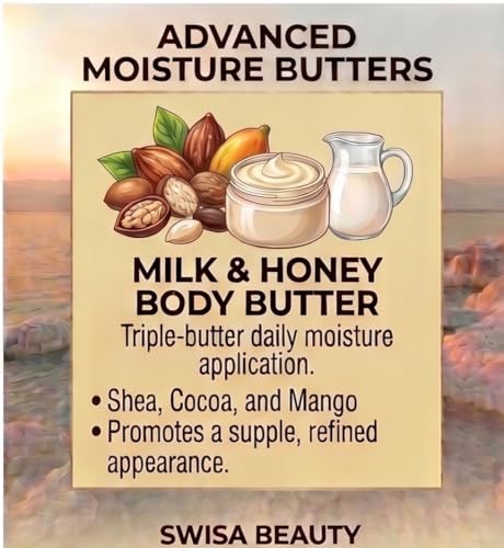 Dead Sea Body Butter with Milk and Honey – Nourishing Shea & Aloe 8 oz