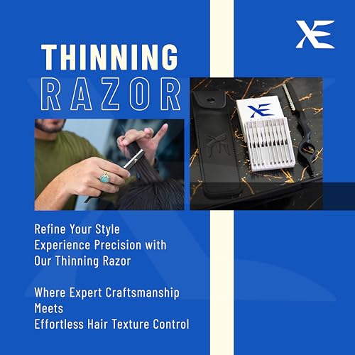 XE Hair Styling Barber Thinning Razor ? Stainless Steel Thinning Comb, Ideal Feather Styling, Hair Texturizing and Layering for Salon and Home Use
