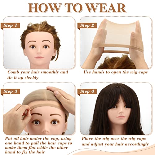 200 Pcs Elastic Nylon Wig Caps for Women & Men - Breathable, Adjustable & Comfortable Hair Cover