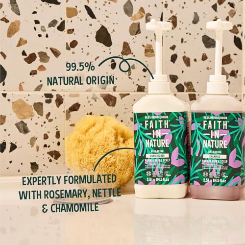 Natural Vegan Conditioner with Lavender & Geranium - SLS & Paraben-Free, 84.5 fl oz