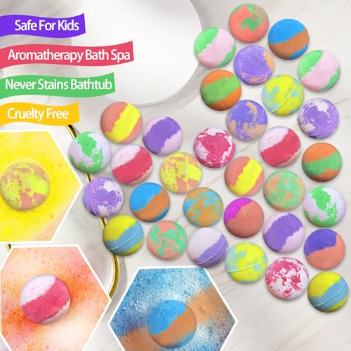 Kids Bath Bombs Set with Surprise Toys - 32 Pack, Natural & Organic, Handmade with Bath Toys - Variation of THIS listing