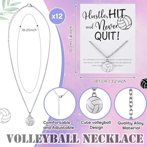 Volleyball Team Gifts Set for Teen Girls - Hair Scrunchies, Bracelets, Necklaces & Waterproof Cosmetic Bags