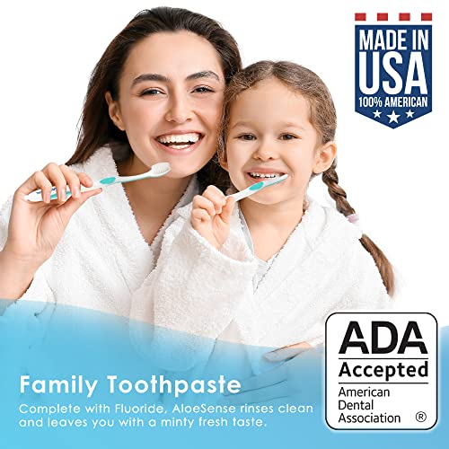 AloeSense Natural Toothpaste for Sensitive Teeth & Gums - 5oz Pack of 3 - Aloe Vera & Allantoin