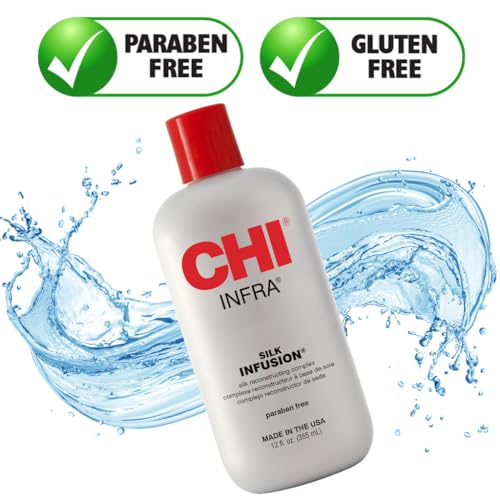 CHI Infra Silk Infusion Leave-In Hair Treatment 12 Oz Pack of 2 - Strength & Shine