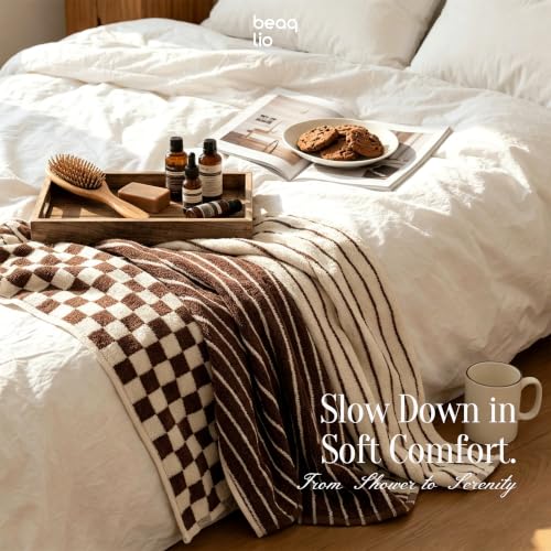 Brown Cotton Hand Towel Set - 3 Pieces, Soft & Absorbent Bathroom Towels