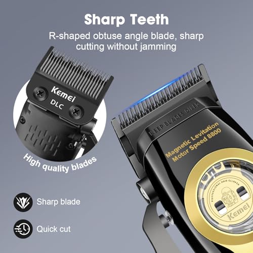 Cordless Professional Hair Clippers for Men with Adjustable Blade & USB Rechargeable Motor