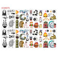 Pounchi Japanese Anime Temporary Tattoos (8 Sheets) Gifts Anime Decor Cosplay Waterproof Temporary Tattoos Cartoon Stickers Party Favors Supplies for Teens Man Woman