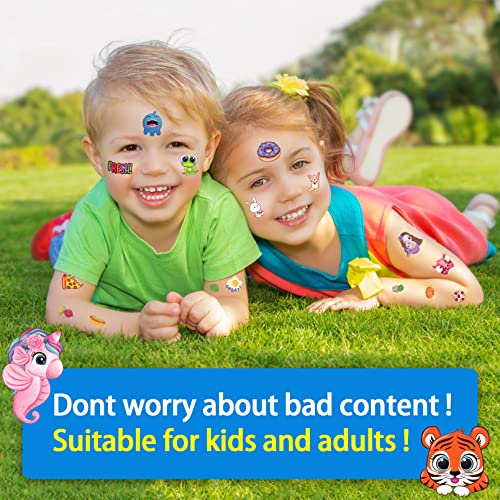 Aresvns Temporary Tattoo 400+ PCS,Party Supplies Gifts,Colorful cute fake tattoos for boys and girls, waterproof,non-toxic and easy to remove.