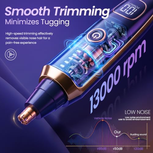 Mendaping 2026 USB Rechargeable Nose & Facial Hair Trimmer – Black, Dual-Edge Blades