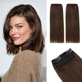 Rich Choices 10 Inch Medium Brown Clip-In Hair Extensions 2PCS - Real Human Hair
