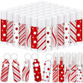 25set Easter Gifts Bulk for Adults, Easter Basket Stuffers for Adults Lip Balm with Lipstick Holder Keychains, Moisturizing Lip Care for Employee Teachers Staff(Xmas Color,50 Set)