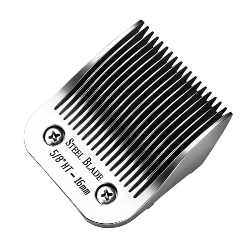 Silver 5/8HT Steel Clipper Blade Compatible with Andis & Oster A5 – 1 Pack Variation of Silver-5/8HT