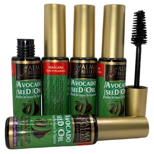 Mascara with Avocado Seed Oil (Aceite de Hueso de Aguacate) 13g - Formula to Extend and Add Volume - Premium Quality by Alma Belleza Cosmetics