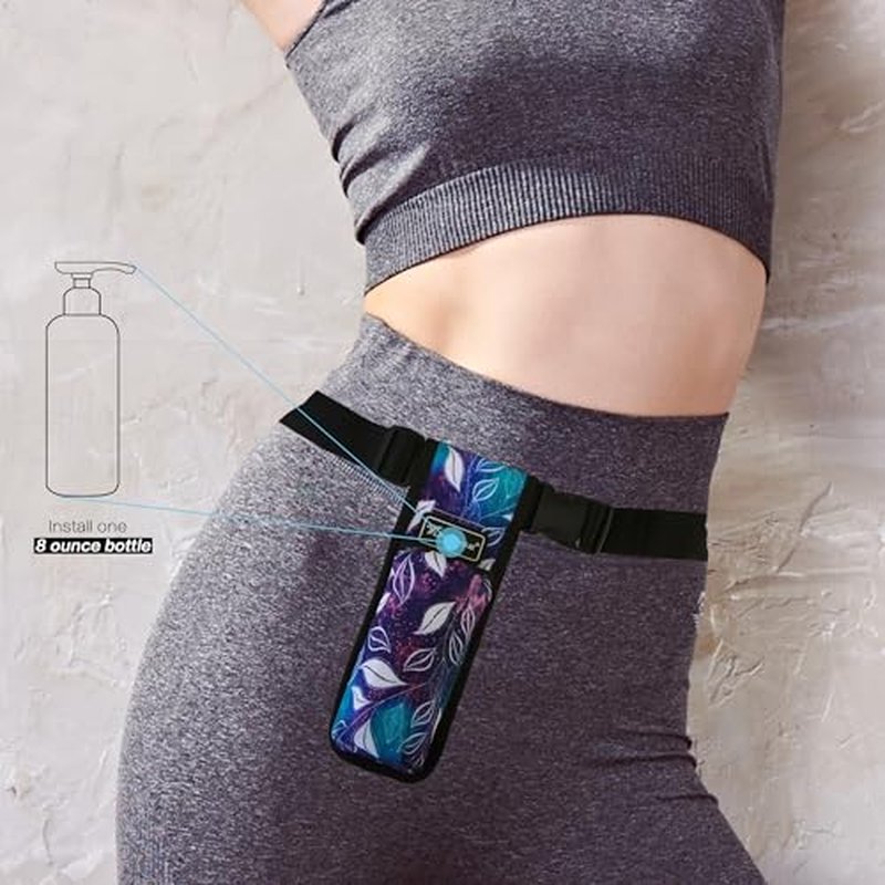 Massage Oil Lotion Bottle Holster Hands Free Adjustable Waist Strap Secure Universal Fit for Massage Therapists,Bag Only,Not Bottle Included(Dreamy Purple)