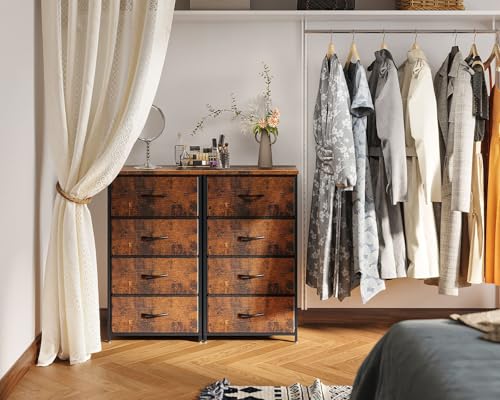 Small Vintage Dresser with 4 Storage Drawers - Compact Bedroom Storage