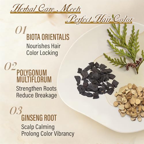 iemoKoda Light Brown Hair Dye Shampoo 3-in-1 for Men & Women, Semi-Permanent Root Touch Up, Damage-Free, 16.9 Fl Oz