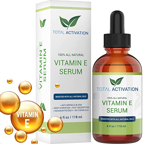 Organic Vitamin E Face Serum - 100% Pure Cold-Pressed Skin & Hair Oil - 4 oz