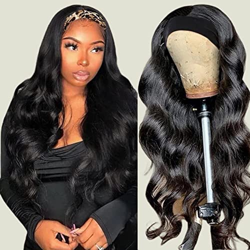 Miss Lee 16 Inch Headband Wig for Black Women Human Hair Body Wave Glueless 150% Density