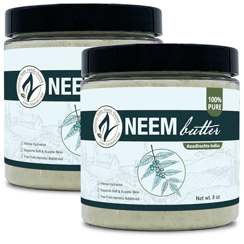Organic Neem & Coconut Body Butter for Sensitive Skin - 2 Pack, 8 oz