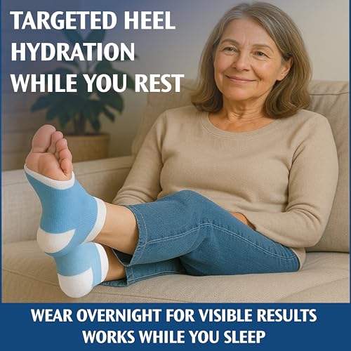 Moisturizing Heel Sleeves with Mineral Oil - Softening & Repair, Reusable Pair