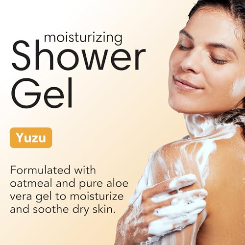 ShiKai Daily Moisturizing Shower Gel - Yuzu 12oz Pack of 3 - Aloe Vera & Oatmeal for Dry Skin Relief
