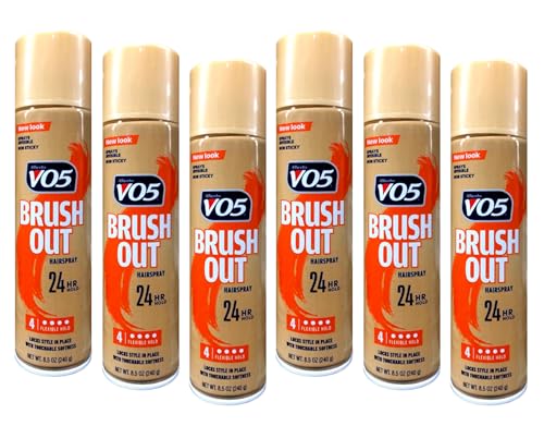 Un scented Brush Out Hair Spray - Clear, Humidity & Frizz Control - 8.5 oz - Pack of 6 - Variations: Unscented