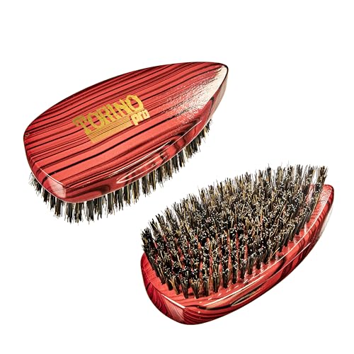 Torino Pro Wave Brush #905- Pointy Palm Medium Hard bristles - Reinforced bristles -Patented Design- Great for wolfing to manage your 360 Waves