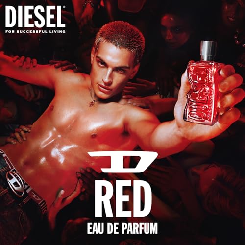 Diesel D Red Eau de Parfum - Aromatic Fougère Mens Cologne 1.7 Fl Oz