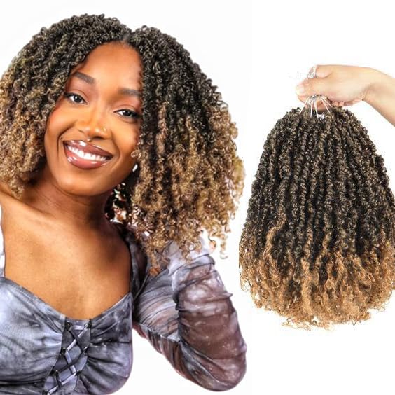 Datanala 14 Inch T27# Pre-Twisted Yanky Twists Crochet Hair 9 Packs Bohemian Passion Style
