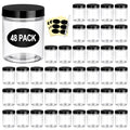 6 OZ Plastic Jars with Lids - Pack of 48 Clear Food-Grade Containers for Storage & Crafting - Variation: Pack of 48, 6 OZ