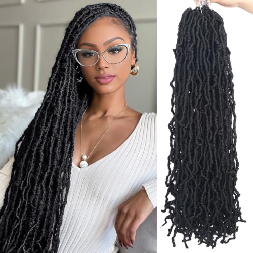 Vemet Soft Locs Faux Crochet Hair 36 Inch - 1B, Pack of 8
