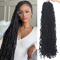 Vemet Soft Locs Faux Crochet Hair 36 Inch - 1B, Pack of 8