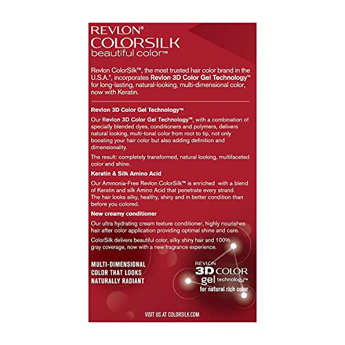 Revlon ColorSilk Hair Color Dark Brown Pack of 5 - Permanent Hair Dye