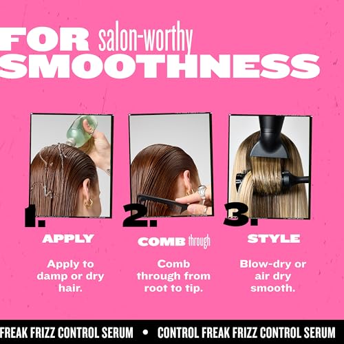 Hair Serum for Curly Frizzy Hair Control & Shine - 8.6 fl oz (Pack of 2)