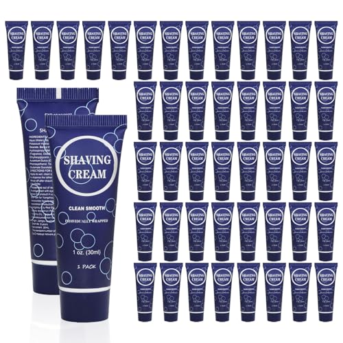 Travel Shaving Cream for Men, 1 Oz Individually Wrapped Pack of 60