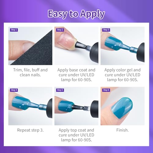 JODSONE Gel Nail Polish Kit with UV Light Set-08, 55 Colors & Top Coats