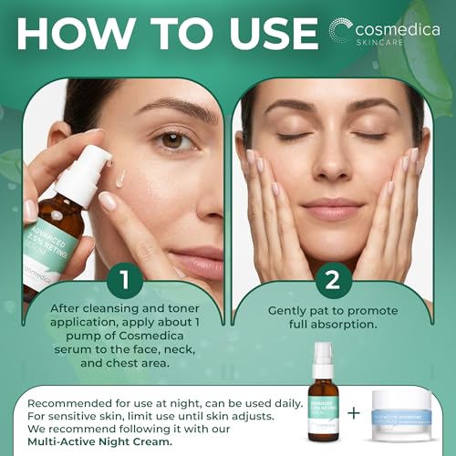 Retinol Face Serum with Hyaluronic Acid & Vitamin E - Anti-Aging, Hydrating, 1oz