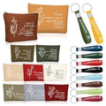 Fumete 20 Pcs Spanish Christian Gifts Bulk for Women Regalos Cristianos En Espa?ol Llavero Cristiano Para Mujer En Espa?ol Spanish Bible Verse Makeup Bags Keychain(Christmas Color)