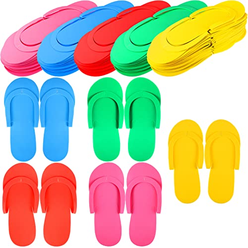 JenPen Disposable Spa Pedicure Slippers Bright Colors 60 Pairs