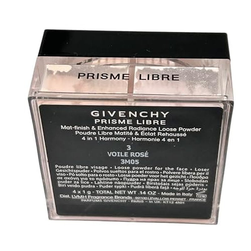 Givenchy Prisme Libre Loose Powder Mat-finish 4 x 1 g - Total 0.14 oz Color # 3 Voile Rose (NEW NO BOX, NEVER USED)