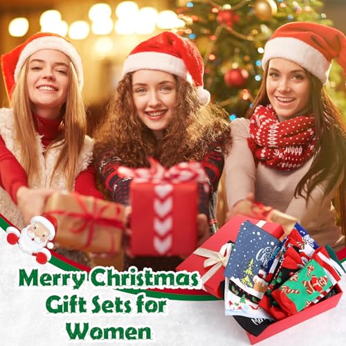 Christmas Gift Set with Makeup Bags, Keychains & Socks - Holiday Decor & Accessories - Christmas Style
