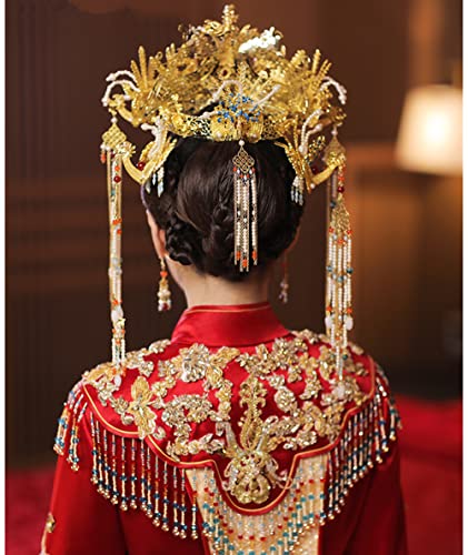 Getrelax Phoenix Chinese Wedding Tiara Headband Bridal Hair Accessory