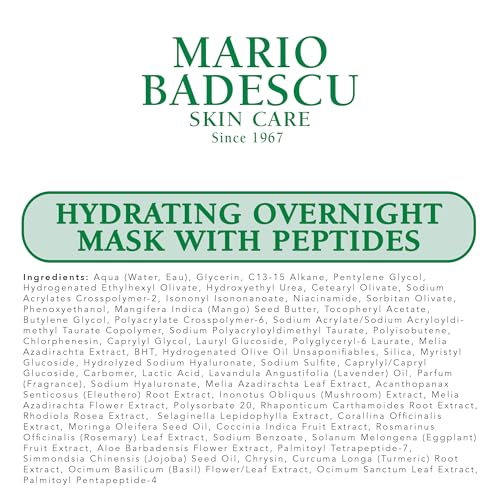 Hydrating Overnight Peptide Mask for All Skin Types - Anti-Aging Sleep Mask 2oz