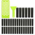 RONRONS Professional Lipsticks Filling Tray Kits, Including 1 Pieces Lip Balms Filling Tray 1 Pieces Spatula and 50 Pieces Empty Lip Balm Tubes with Caps DIY Lipstick Gifts for Women Grils Business
