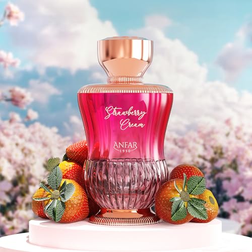 Women’s Strawberry Cream Perfume - Fruity Floral Gourmand Fragrance 3.4 oz