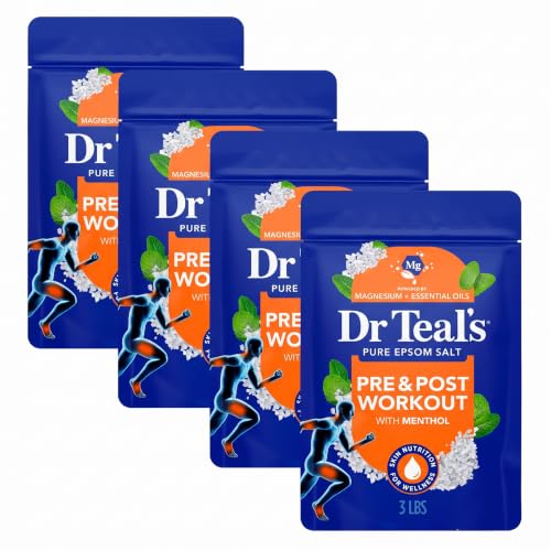48 Ounce Epsom Salt Magnesium Soak for Workout Recovery - Pack of 4