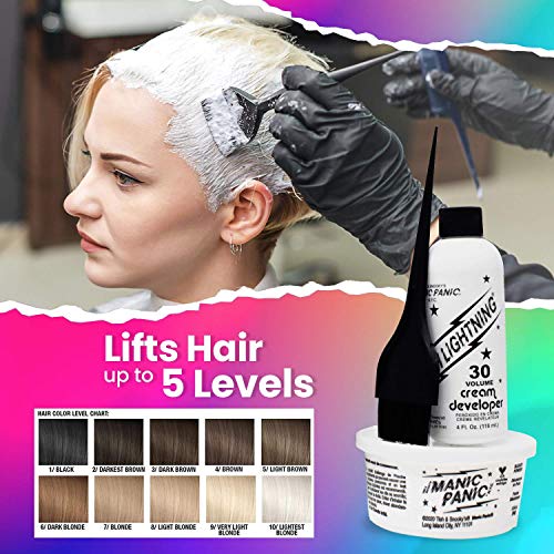 Vegan Hair Bleach Kit for Dark Hair - Lighten Up to 5 Levels, Includes Powder & Developer