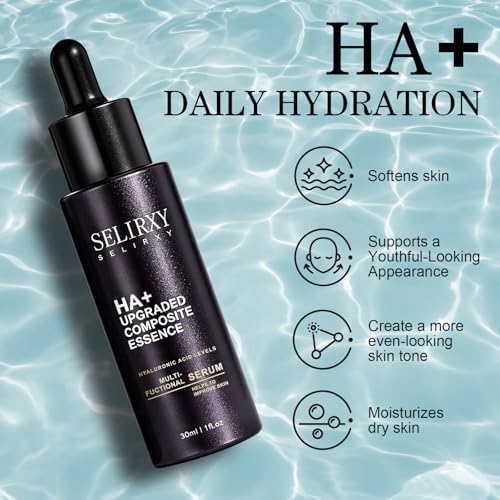 Hydrating Face Serum with Hyaluronic Acid, Peptides & Black Rice Extract